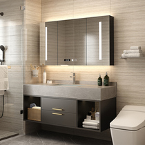 Rock board light luxury bathroom cabinet Bathroom modern simple wash basin cabinet combination Wash basin sink sink bathroom set