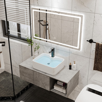 Modern simple small apartment bathroom cabinet washbasin combination washbasin basin toilet washbasin Bathroom set