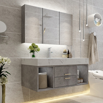 Light luxury marble bathroom cabinet Sink Face basin cabinet Bathroom set combination Bathroom sink Smart mirror