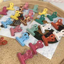 Creative metal long tail clip multifunctional small cute dovetail clip color fixed folder snack sealing clip