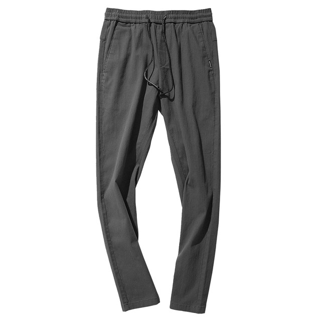 Summer thin section of ice silk men's casual pants Korean version tide loose straight male sports pants summer quick-drying pants Summer thin section of ice silk men's casual pants Korean version tide loose straight male sports pants summer quick-drying pants