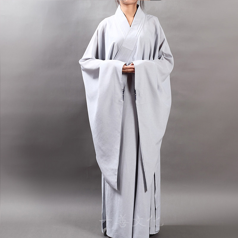 海青佛教用品僧衣僧服居士服男女款海清台麻纱大褂和尚佛衣纯棉