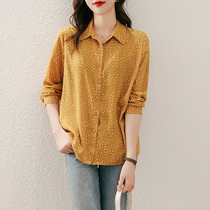 Polo point shirt spring 2021 popular womens new Korean version of shirt womens design sense niche French retro Top