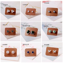 Ceramic earrings female temperament Korean personality simple personality niche design thin face earrings Super fairy small small small