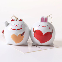Jingdezhen Ceramic windbell recruits Cat Japanese bells white cute day bells bells sunny dolls student girl