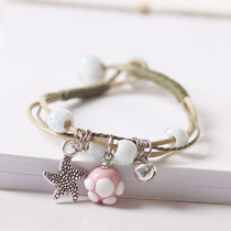 Original ceramic jewelry cute little foot bracelet adult student female buckle length 17CM hipster personality