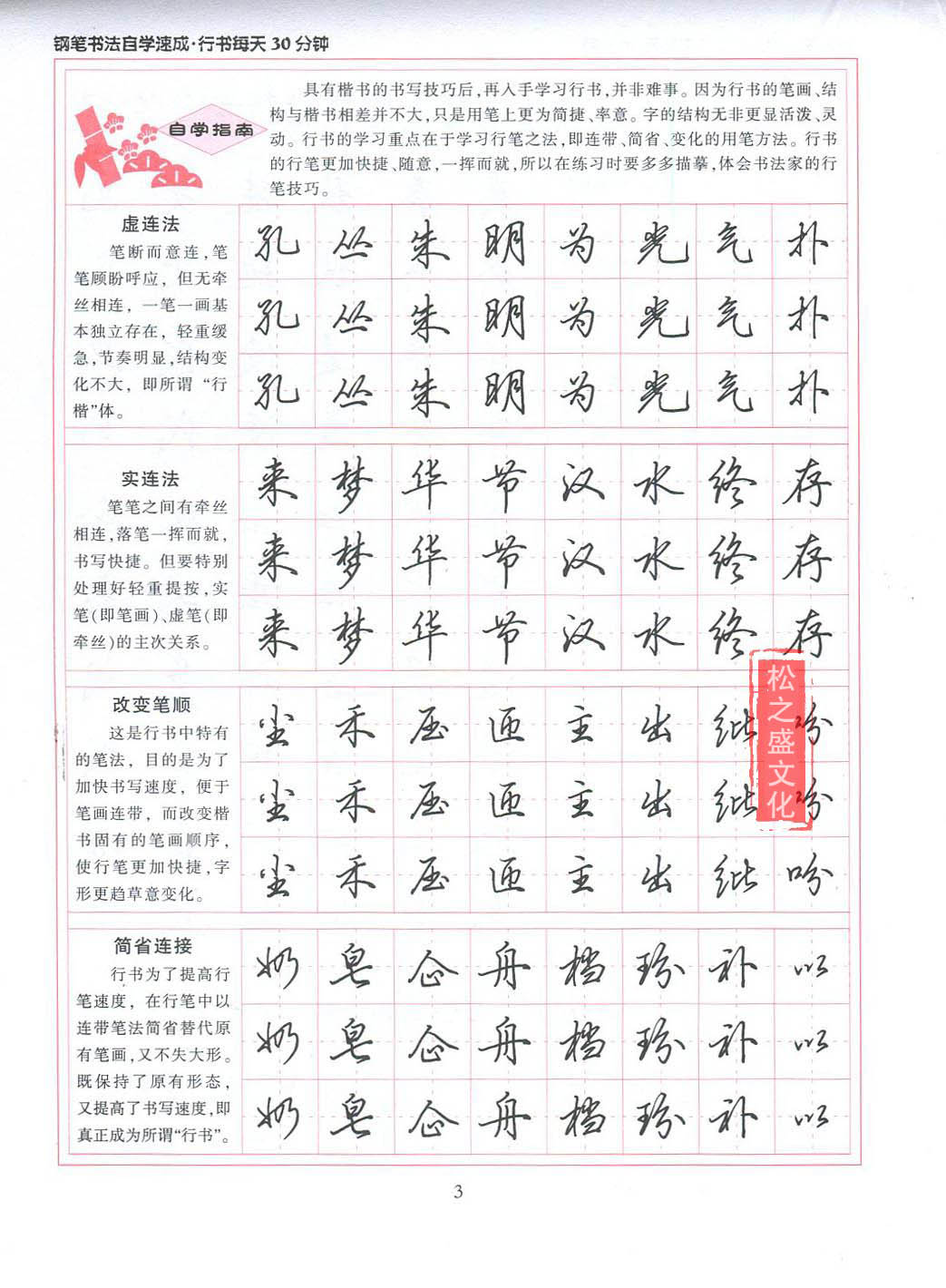 钢笔书法自学速成行书每天30分钟练字帖行书临摹字帖成人钢笔字帖