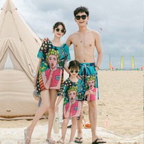 New parent-child swimsuit mother and daughter split three-piece girl girl cute sunscreen blouse Swimsuit Beach swimsuit