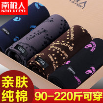 Antarctic mens underwear mens underwear mens plus fat guy plus size extra boxer pants youth pure cotton fat loose summer