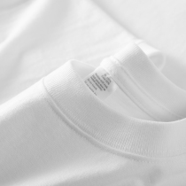 300g HEAVY POUND PURE WHITE PURE COTTON ROUND COLLAR LONG SLEEVE T-SHIRT PURE COLOR THICK SOLID 100 HITCH-FREE AUTUMN WINTER JERSEY MEN AND WOMEN