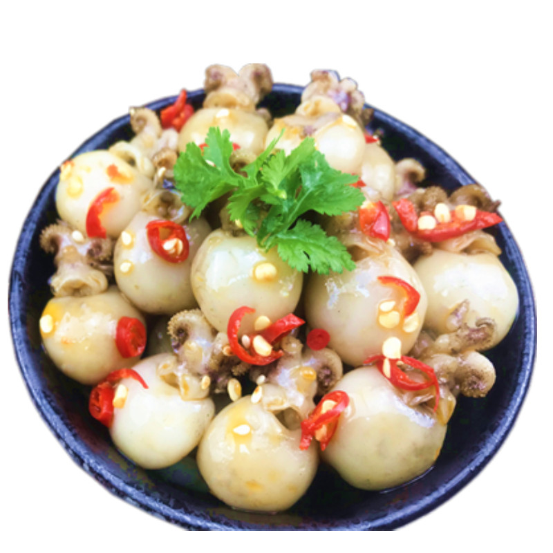 香辣墨鱼仔即食熟食八爪鱼鱿鱼仔鲜活麻辣小海鲜乌贼特产小吃零食