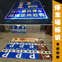 Set as parking lot Logo sign entry and exit signs Traffic logo Reflective Underground Garage Guide Signs Cards