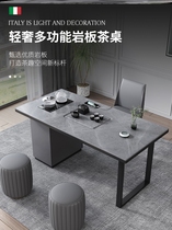 Kongfu Tea Table Rockboard Suit Tea Table Desk Desk Desk Balcony Dining Table And Chairs Combined Burning Water Light Lavish New Intelligence