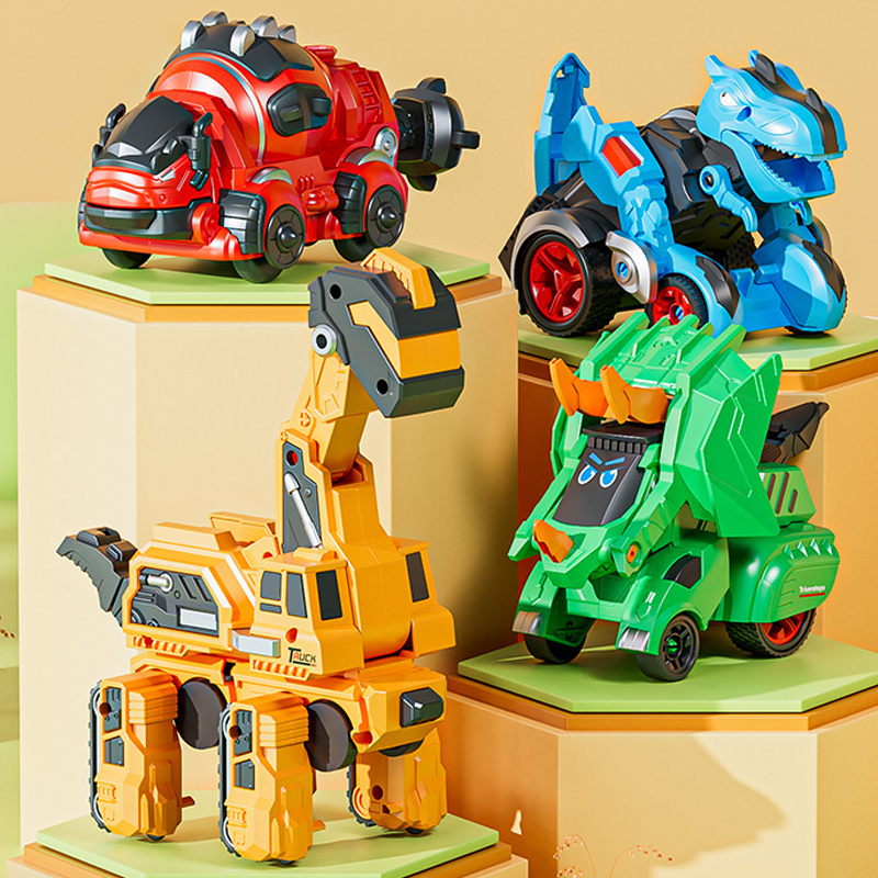 Dinosaur Collision Deformed Car Children Toy Boy Habitual Barking Dragon Chariot Little Baby 4 Gifts 3-6-5-Taobao