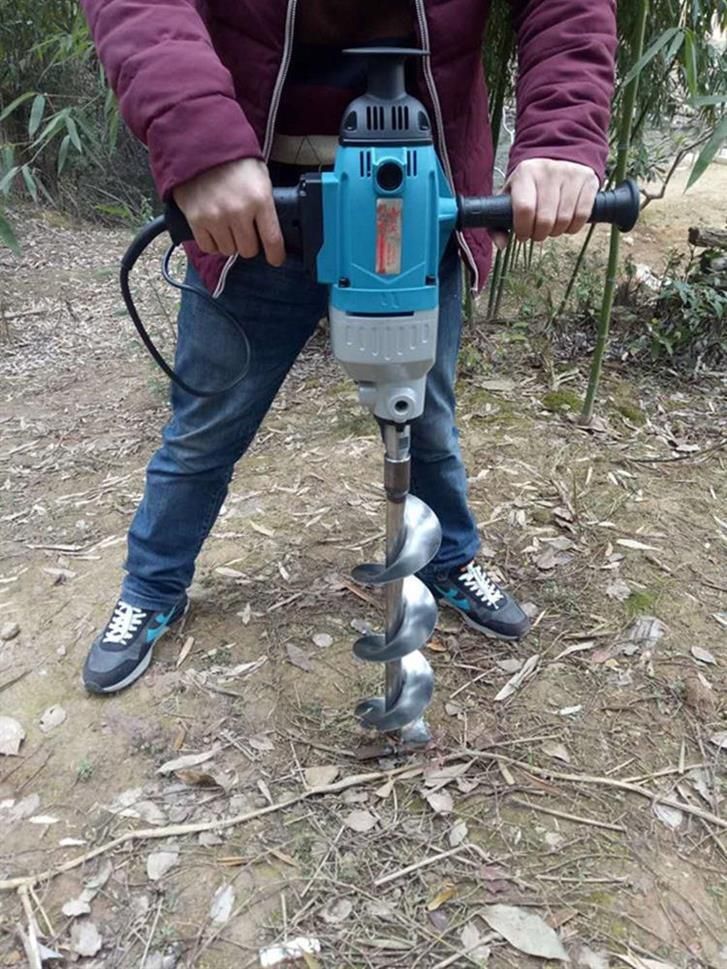 打孔机配件挖坑机挖坑植树电动地钻农用家用工具施肥钻土打洞打坑