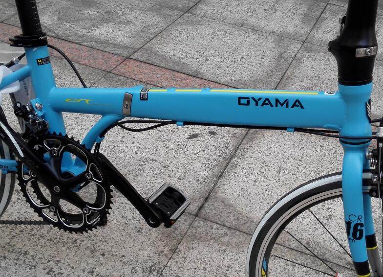 oyama欧亚马fbicr16铬钼钢男女学生式16速变速折叠车20寸自行车