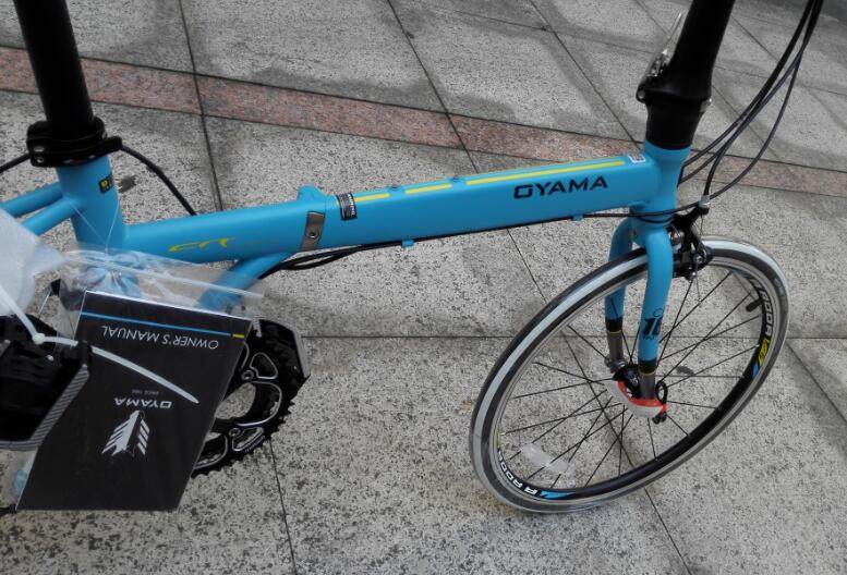 oyama欧亚马fbicr16铬钼钢男女学生式16速变速折叠车20寸自行车