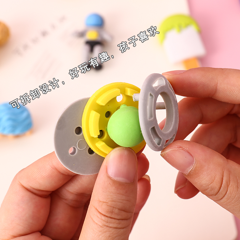children's creative cartoon dinosaur eraser special gift for primary school students without leaving marks cute stationery gift box