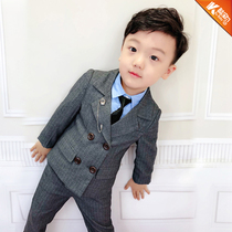 Boys' suit suit 2022 new spring and autumn child handsome child baby British Wind Flower Girl Dress Dream