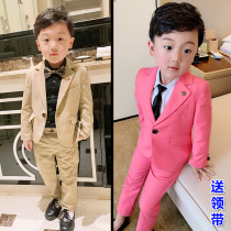 3 flower children's dresses Boys' small suit 2021 spring suit 5 yang 6 children British suit boys 7 years old