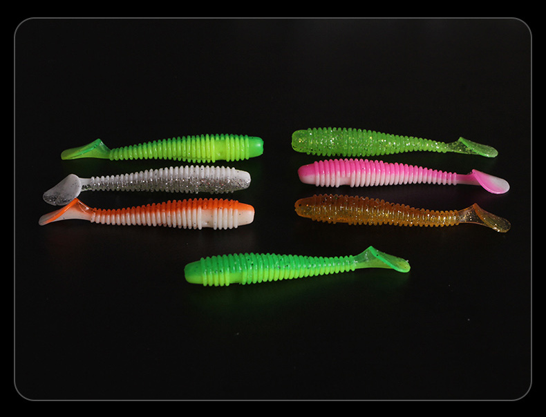 Soft Paddle Tail Fishing Lures Soft Plastic Baits Fresh Water Bass Swimbait Tackle Gear