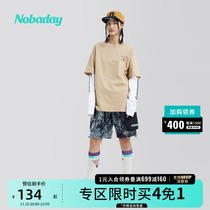 Nobaday Street long-sleeved sweater men and women spring and summer thin money loose and breathable leave two graffiti T-shirts 52005