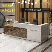 Imitation Marble Cashier Desk Guide Doctor Bench Modern Bar Desk Company Corner Front Desk Reception Desk Beauty Salon New Clothing