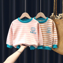 Girls sweatshirt Korean version of the tide baby girl autumn dress childrens spring and autumn style foreign gas 2020 spring children autumn stripes