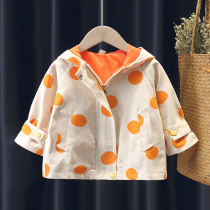 Girls coat Spring and Autumn 2021 new foreign air jacket childrens medium and long trench coat Korean version of fashion fashion fashionable baby girl