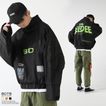BOTB National tide loose bat sleeve pullover jacket Han Fan can long-sleeved hiphop hip-hop assault jacket couple