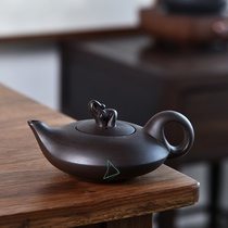 Direct to the mouth one drinks a small teapot hand and take the pot mini purple sand tea set for a single home