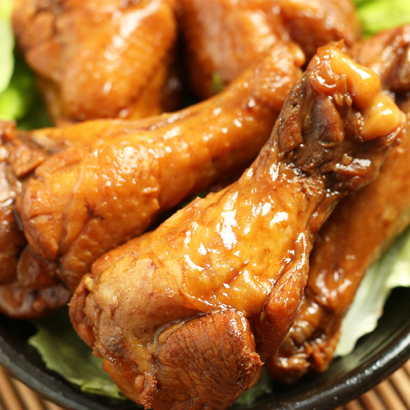 名欧清真蜜汁鸡腿烤盐焗香辣小零食卤制熟食小鸡腿卤味小吃200g