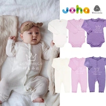 Danish Joha baby silk wool lace long-sleeved one-piece bodysuit pack fart shirt top sweat-absorbing and breathable