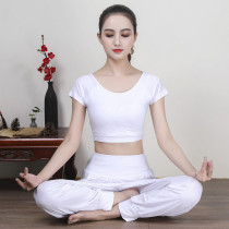 New summer professional modal fitness yoga suit loose fashion sexy short sleeve women slim bloomers suit