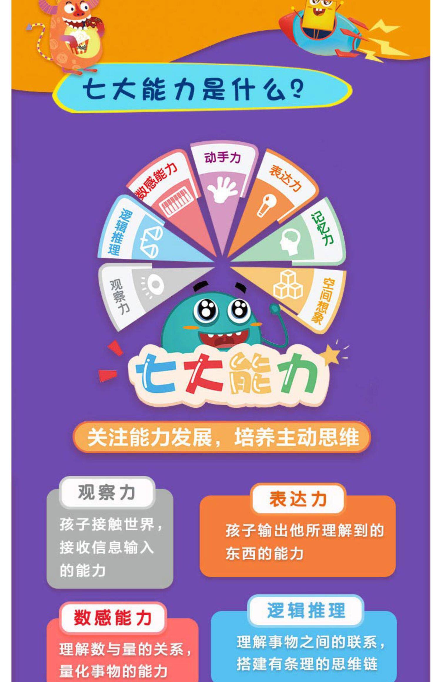 【保价618】 七大能力课堂小中大班思维幼儿数学启蒙