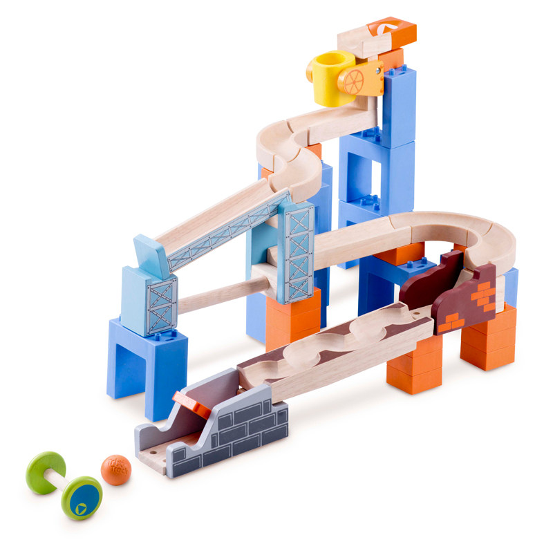 泰国wonderworld奇趣轨道-趣味桥 木制益智3-6岁滚珠弹珠积木玩具