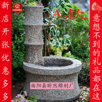 Stone carving granite mop pool courtyard outdoor flower pot Household carving pier cloth pool hand basin Outdoor running water ornaments