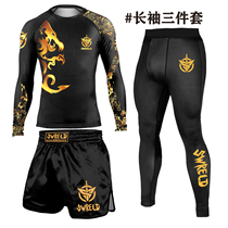 Venom fitness suit men PRO three-piece long sleeve T-shirt training suit basketball tights gym sportswear