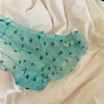 Japanese sweet mesh lace summer thin breathable comfortable girly underwear seamless cotton crotch low waist breifs