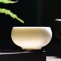 Kung Fu Tea Tea Cup Tea Cup White Jade Ceramic Tea Bowl Tea Cup Personal Single Cup Handmade Home Master Cup Small Tea Cup