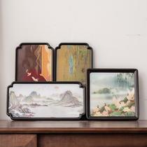 Heavy bamboo tea tray Japanese home retro small tea table tea tray single layer long dry bubble plate kung fu tea set Tea Sea