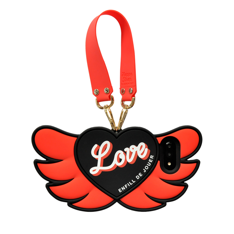 candies cliche苹果7plus天使翅膀爱心手机保护壳6plus硅胶套防摔