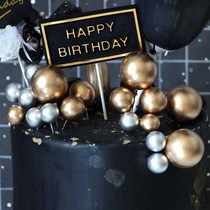 10 pack cake decoration ins cold air golden ball cake decoration plug-in decoration baking