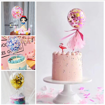 Cake round transparent balloon creative dessert table exquisite cake plug ins transparent balloon decoration ornaments