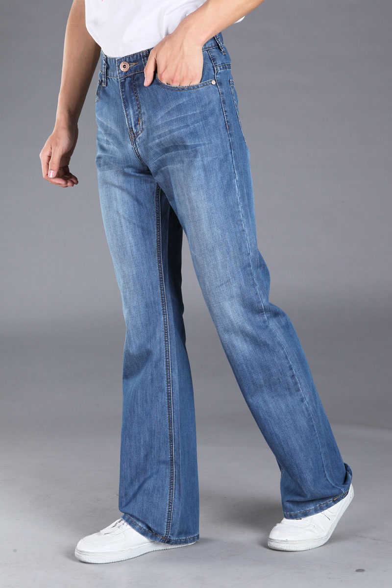 17男装春夏薄款新款男牛仔大喇叭裤 韩版潮男微喇叭牛仔长裤子 男