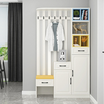 porch shoe cabinet integrated hall cabinet modern simple white living room partition cabinet screen coat rack storage cabinet