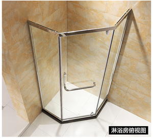 南昌304不锈钢钻石型沐浴房浴室钢化玻璃整体淋浴房简易推拉门