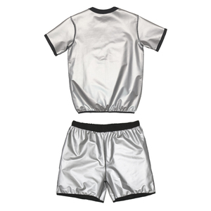 暴汗服女套装减肥衣燃脂夏季短袖大码运动出汗服跑步健身房爆汗服