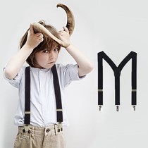 Childrens strap clip male trousers big boy strap baby strap pants clip black suspender belt kid