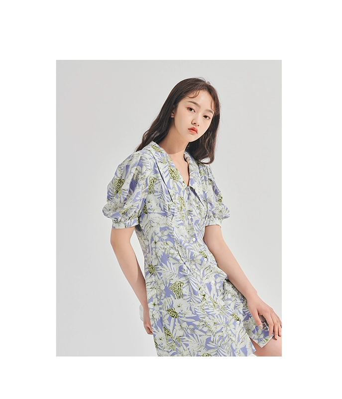 Handu Yishe đại lý quần áo nữ mới mùa hè được in mỏng A-line eo tính khí váy nữ RO1005 - A-Line Váy